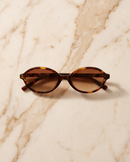 Óculos de Sol Modelo Slim Riviera Oval Havana - UV400