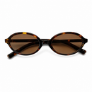 Óculos de Sol Modelo Slim Riviera Oval Havana - UV400